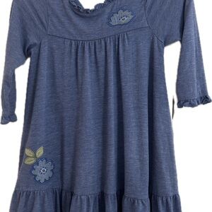 LAURA ASHLEY Girls Blue Denim Color Dress